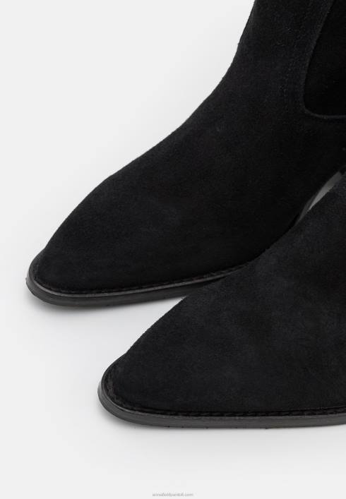 femei cizme cowboy/biker din piele neagra Anna Field22842225