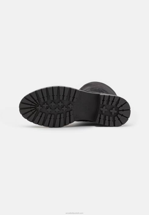 femei cizme din piele cu siret negre Anna Field22842224