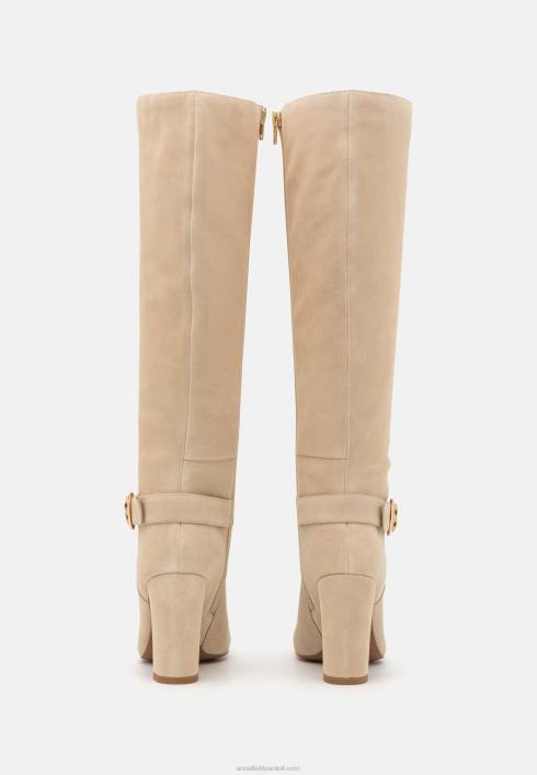 femei cizme din piele cu toc inalt bej Anna Field22842258