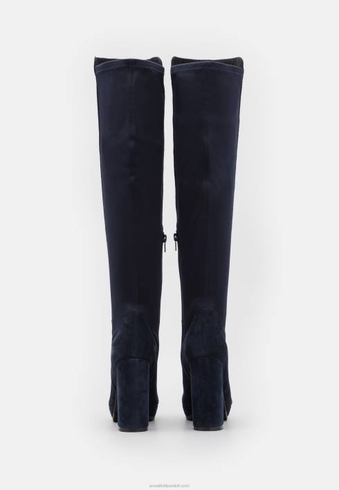femei cizme peste genunchi din piele albastru închis Anna Field22842243