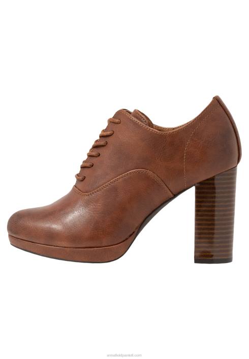 femei botine confortabile cu toc înalt cognac Anna Field22841748