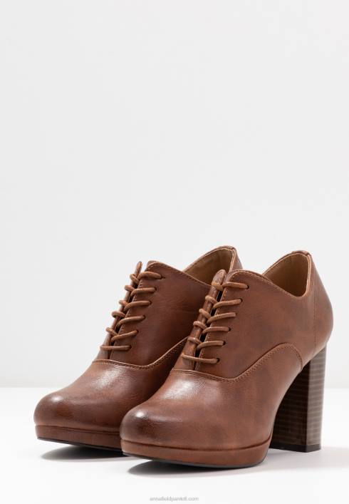 femei botine confortabile cu toc înalt cognac Anna Field22841748