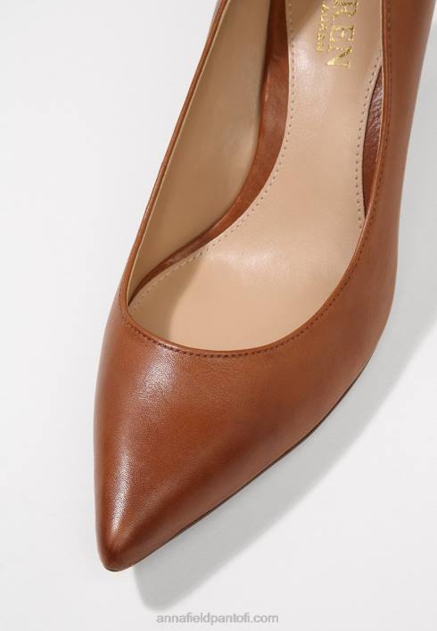 femei pompe din piele lanette tocuri clasice deep saddle tan Anna Field22841732