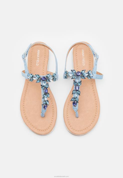 femei sandale T-bar albastru deschis Anna Field22841533