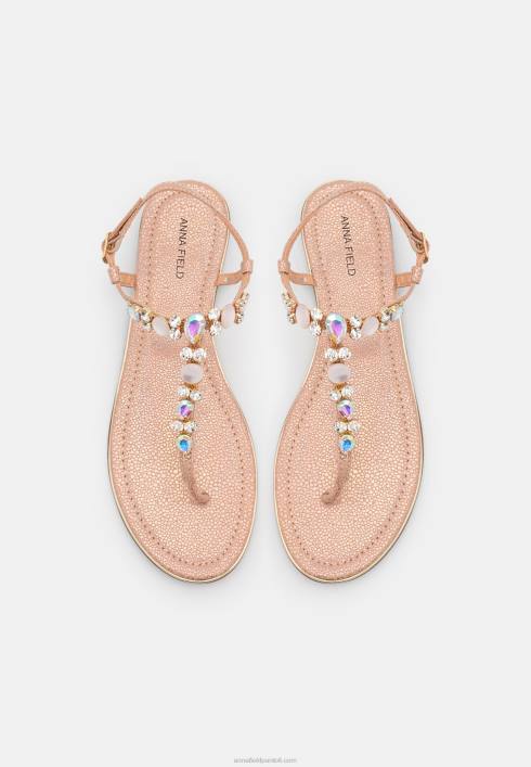 femei sandale T-bar auriu roz Anna Field22841534