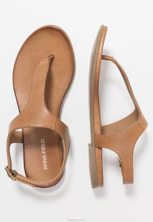 femei sandale T-bar din piele coniac Anna Field22841495