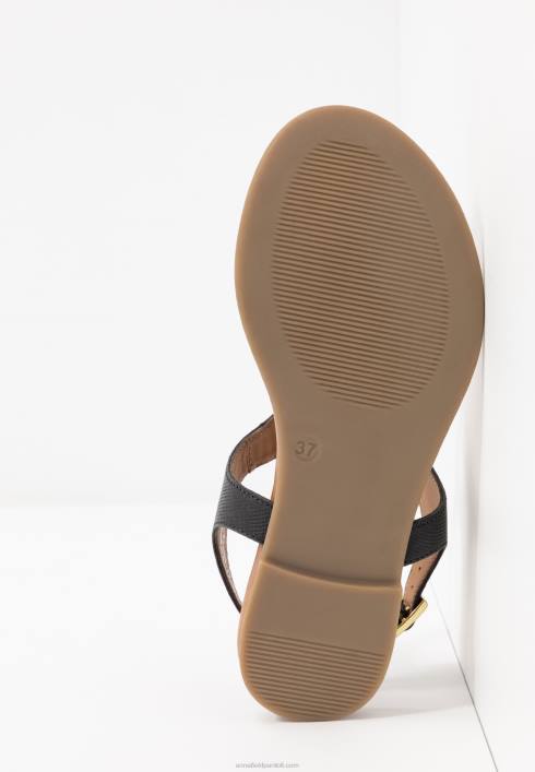 femei sandale T-bar din piele negre Anna Field22841521