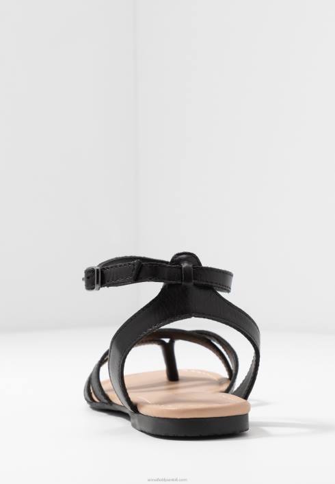 femei sandale T-bar din piele negre Anna Field22841523