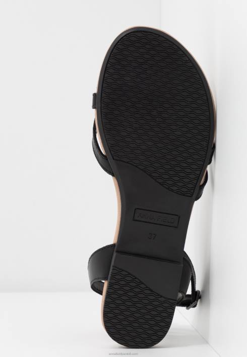 femei sandale T-bar din piele negre Anna Field22841523