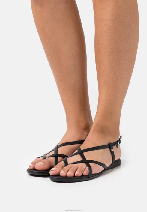 femei sandale T-bar din piele negre Anna Field22841532