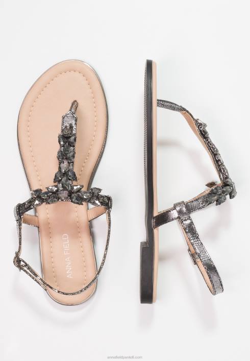 femei sandale T-bar gri închis Anna Field22841542