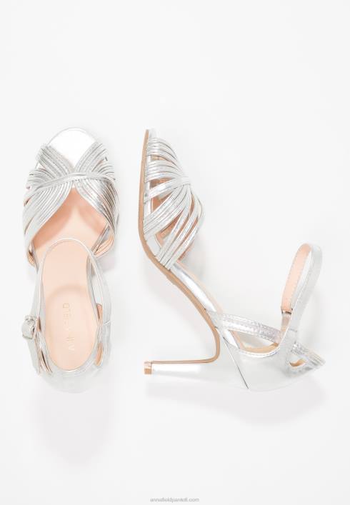 femei sandale cu toc inalt argintii Anna Field22841241