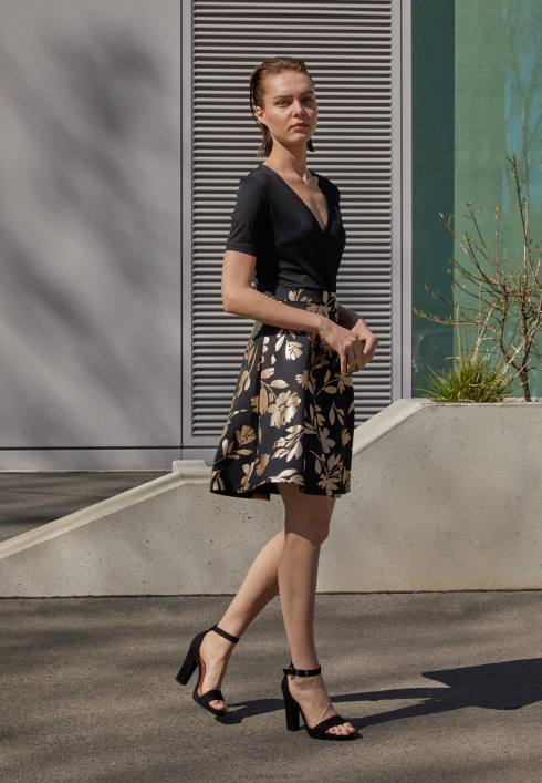 femei sandale cu toc inalt negre Anna Field22841565