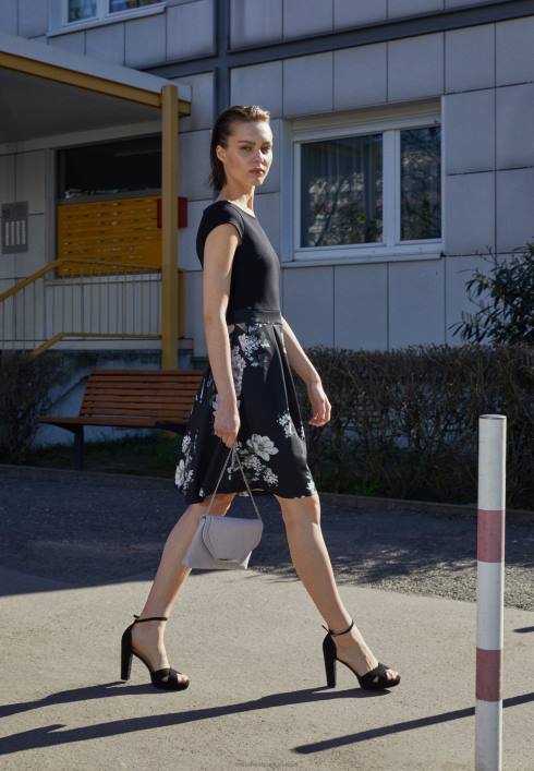 femei sandale cu toc inalt negre Anna Field22841570