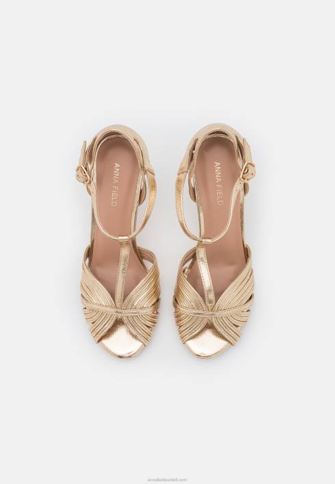 femei sandale cu toc înalt aurii Anna Field22841243