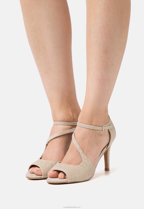 femei sandale cu toc înalt aurii Anna Field22841271