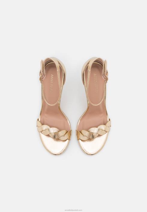 femei sandale cu toc înalt aurii Anna Field22841291