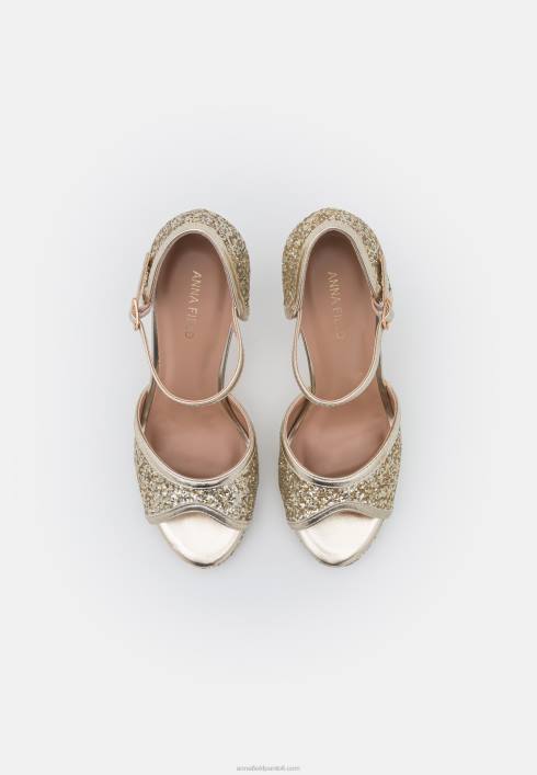 femei sandale cu toc înalt aurii Anna Field22841442