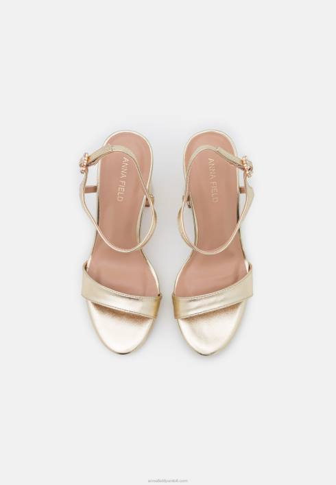 femei sandale cu toc înalt aurii Anna Field22841444
