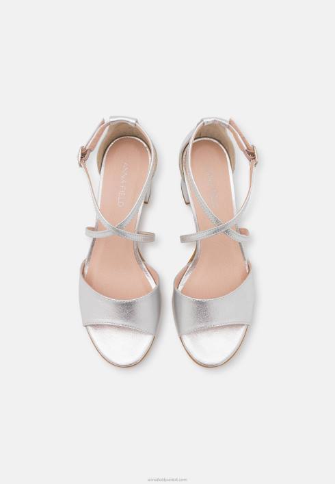 femei sandale din piele argintie Anna Field22841427