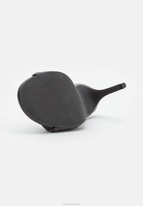 femei sandale din piele cu toc inalt negru Anna Field22841265