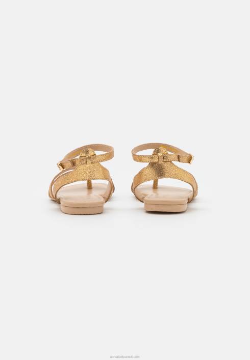 femei sandale t-bar din piele aurii Anna Field22841529